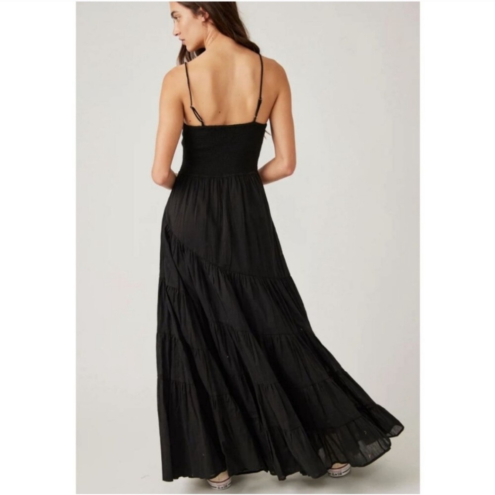 Free People Sundrenched Solid Maxi Dress in Black Size XS - Picture 5 of 11